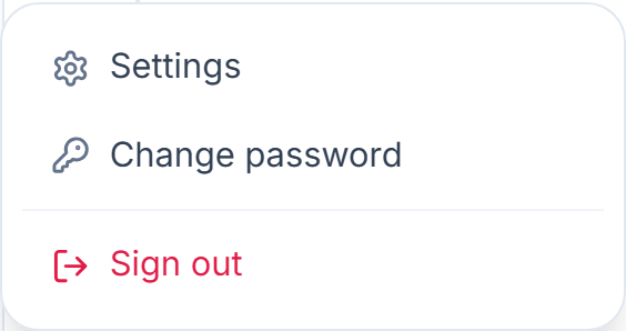 The profile menu at the bottom-left of the sidebar — Settings lives here